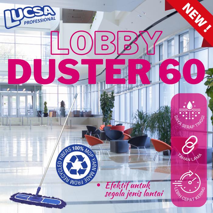 Gambar Lucsa Pro Sapu Lobi 60cm – Lobby Duster Pel Lantai Tongkat Aluminium dari Lucsa Indonesia undefined Tokopedia