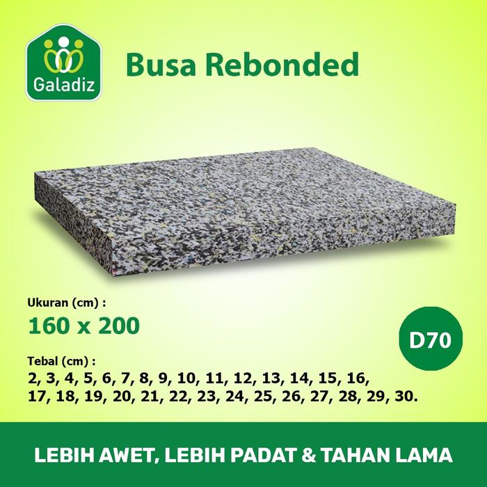 Gambar Busa Rebonded / Rebonded Foam / Matras Density 70 Uk 160 x 200 - 160x200x2 dari Galadiz Tri Tunggal undefined Tokopedia