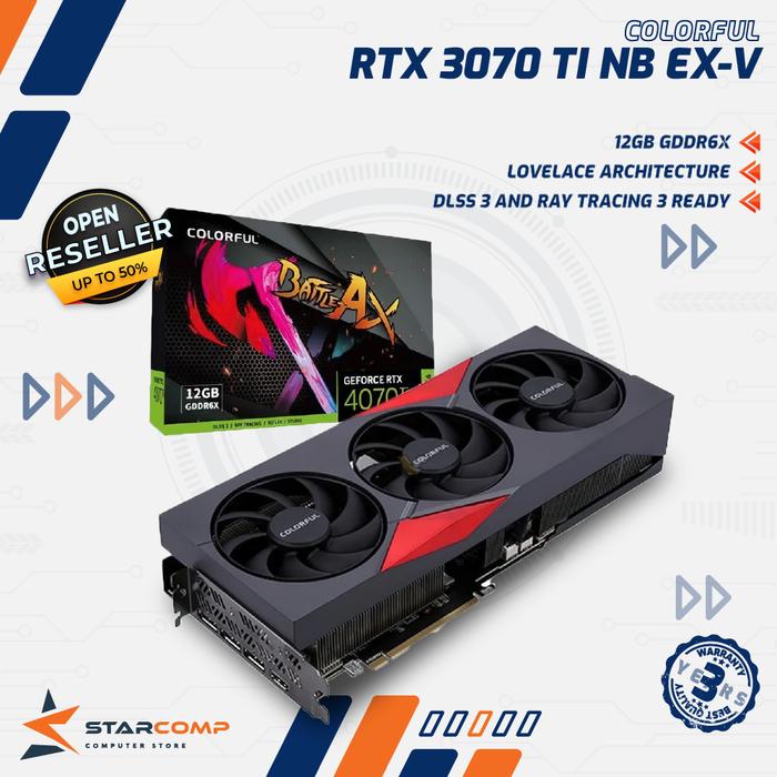 Gambar Colorful GeForce RTX 4070 Ti NB EX-V VGA RTX4070TI 12GB GDDR6X dari Starcomp Origin undefined Tokopedia