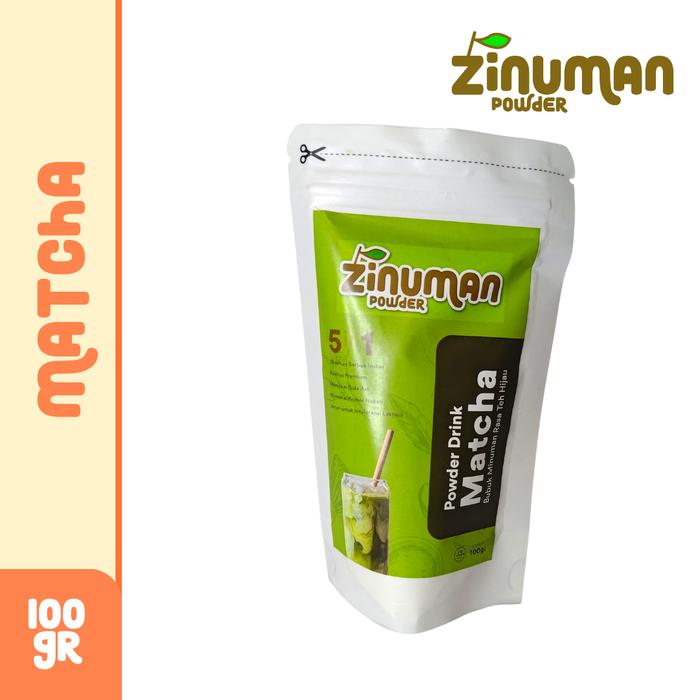 Gambar ZINUMAN POWDER Minuman Bubuk Instant Rasa MATCHA - 100gr dari Zinuman Official undefined Tokopedia