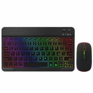 Gambar Keyboard Mouse Wireless Combo 10inchi Set Keyboard Wireless Keyboard - hitam rgb mouse dari Bazarku undefined Tokopedia