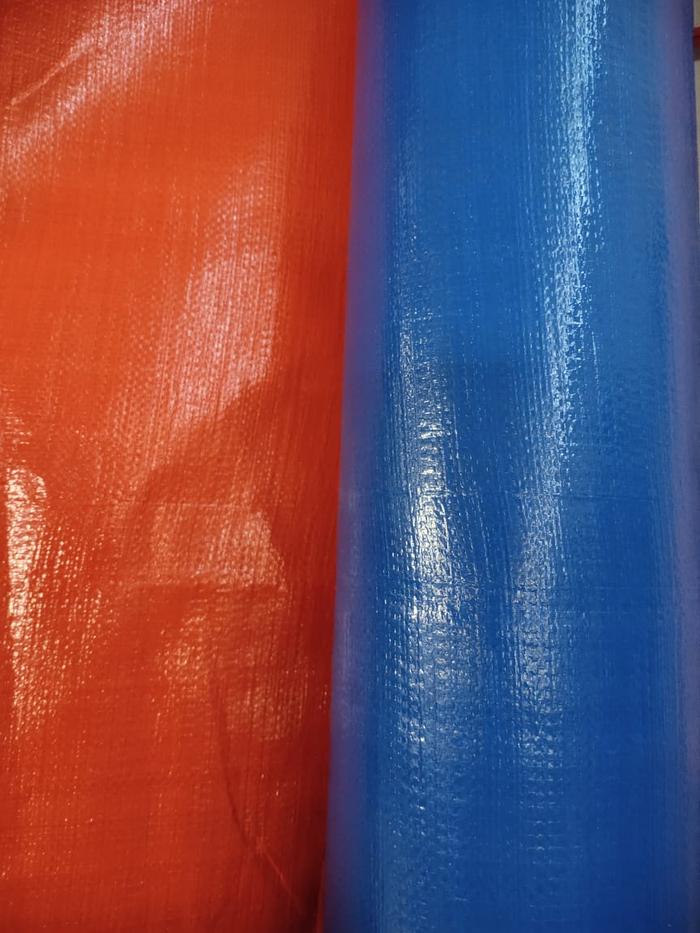 Gambar TERPAL JADI A12 KOREA 4X4 MTR, 4X5 MTR, 4X7 MTR WARNA BIRU ORANGE - KR BIRU ORANGE, 4X4 MTR dari Switin Plastics undefined Tokopedia