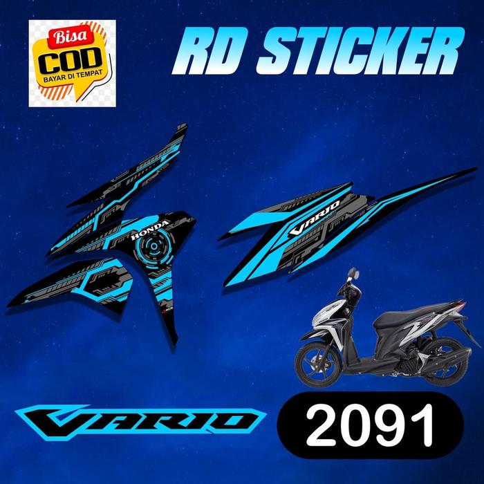 Gambar ZM910 2091 Striping vario 125 old Striping Stiker Lis Decal Motor - SKYBLUE, VINYL dari Raisyastore12 undefined Tokopedia