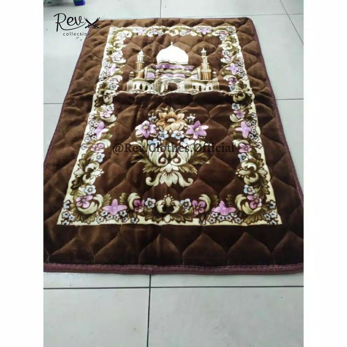 Gambar Sajadah Empuk Anti Selip Turkey Terlaris Ukuran SUPER Jumbo Tebal 70cm - Cokelat dari Rev muslim store undefined Tokopedia