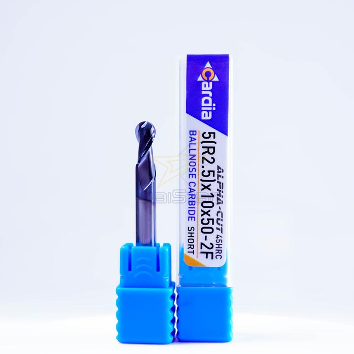 Gambar Ballnose 5 mm R2.5 Panjang 50 | 100 2F Ball nose Carbide 45HRC CARDIA - 5 mm x 50 dari Cardia Tools undefined Tokopedia