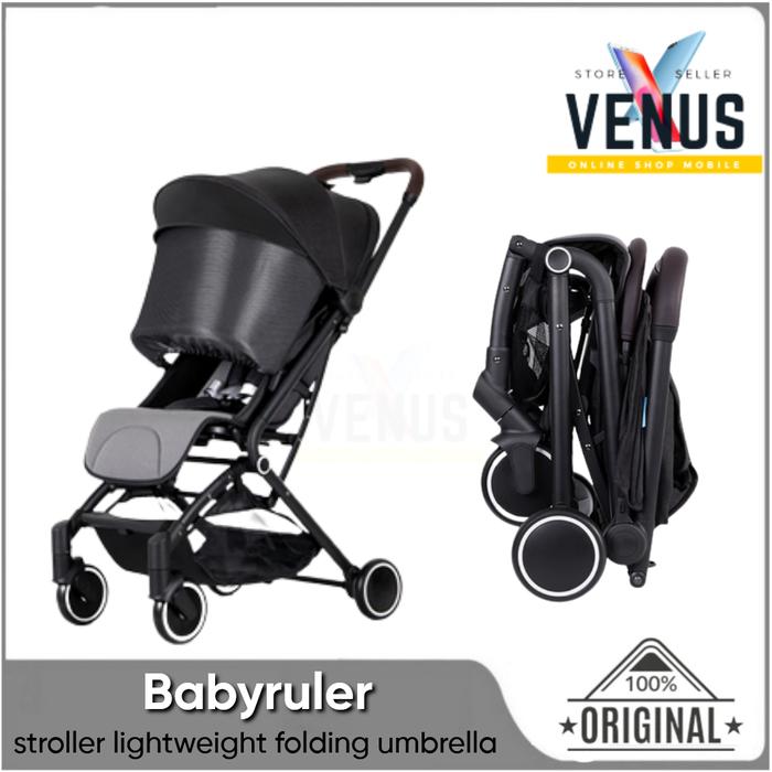 Gambar BEBEHOO Baby Ruller ST136 Baby Stroller lightweight folding umbrella - Hitam dari Venus Mobile undefined Tokopedia