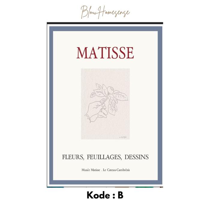 Gambar Lukisan Matisse Wall Art Nordic Modern Abstrak Flower Market - Kode B dari Blou Homesense undefined Tokopedia