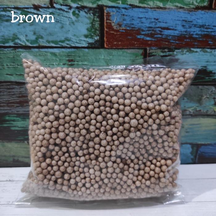 Gambar butiran styrofoam warna/floam/butiran gabus undian/isi giftbox/slime - brown dari yora paper undefined Tokopedia