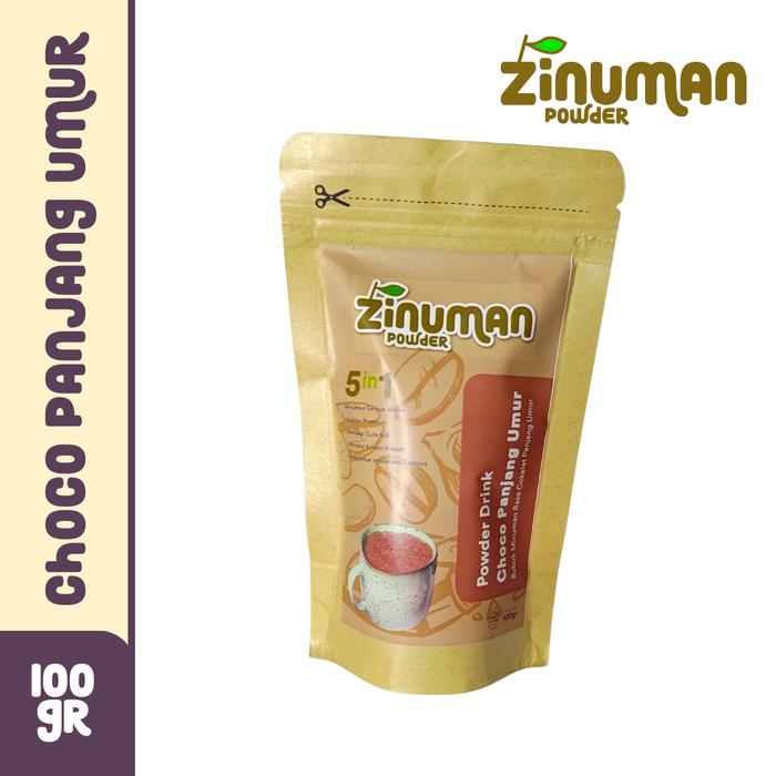 Gambar ZINUMAN POWDER Minuman Bubuk Instant Rasa CHOCO PANJANG UMUR - 100gr dari Zinuman Official undefined Tokopedia