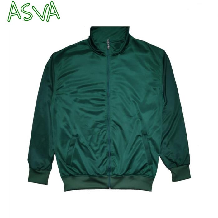 Gambar Jaket Tracktop Pria Olahraga Polos - Hijau Botol, XXL dari ASVA_STORE1917 undefined Tokopedia