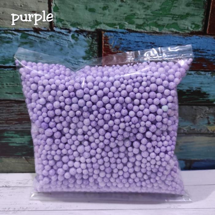 Gambar butiran styrofoam warna/floam/butiran gabus undian/isi giftbox/slime - purple dari yora paper undefined Tokopedia