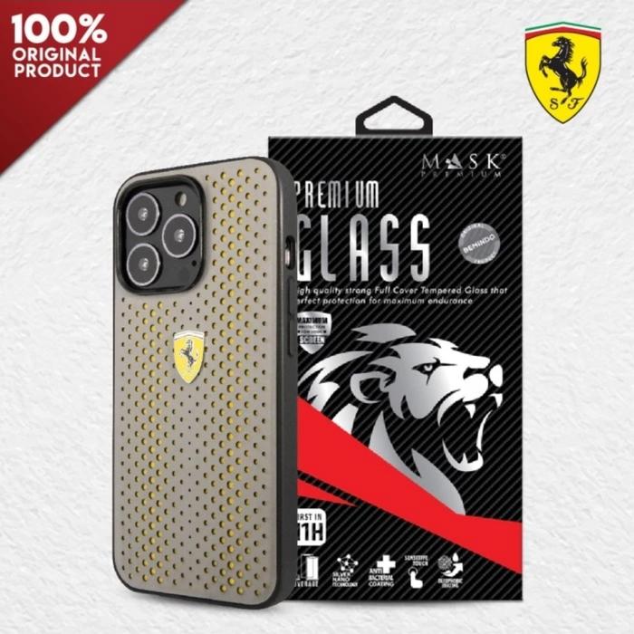 Gambar Case Iphone 14 Pro / Pro Max - Ferrari Perforate PU Case - Case + T.Glass, iPh 14 Pro Max dari Mulia Premium Acc undefined Tokopedia