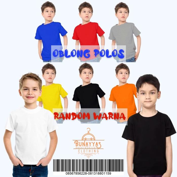 Gambar KAOS ANAK LAKI & PEREMPUAN | OBRAL | PROMO TSHIRT DISTRO SPECIAL PRICE - OBLONG POLOS, S dari Yassmartid undefined Tokopedia