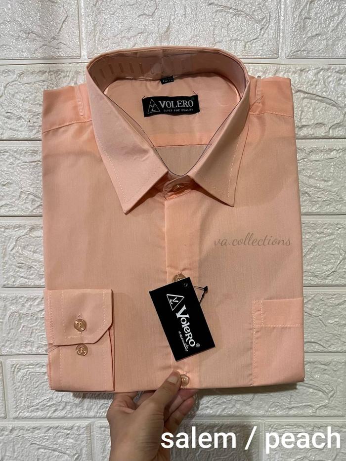 Gambar KEMEJA PRIA VOLERO - KEMEJA POLOS LENGAN PANJANG PRIA WARNA PEACH - VO peach/salem, S/14.5 dari va.collections undefined 5 Tokopedia
