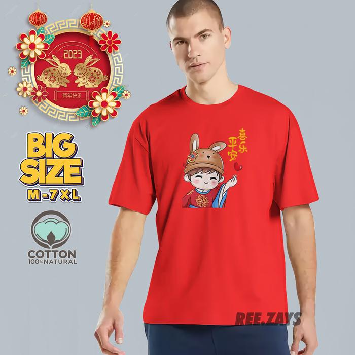 Gambar Kaos Imlek Shio Kelinci Big Size Jumbo Tahun 2023 S M L XL 7XL 37755 - MERAH, 3XL dari REEZAYS.ID undefined Tokopedia