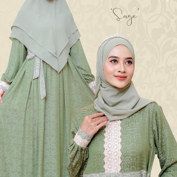 Gambar Gamis Humaira Dress By Attin Gamis Saja - sage, Khimar dari muslimbagus undefined Tokopedia