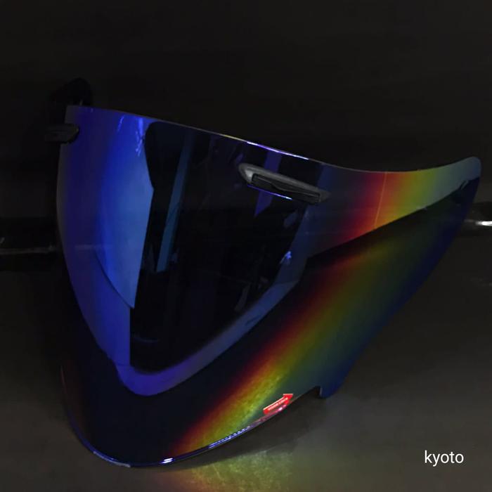 Gambar ( FREE RECHET ) VISOR LOOK AR*I PAKET GANTENG KYOTO/DYNAMIC/KYT REVO - R RAINBOW BLUE dari Osbe Bikers Store undefined Tokopedia