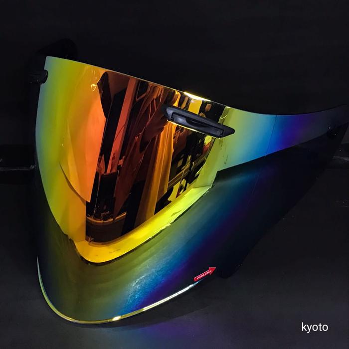 Gambar ( FREE RECHET ) VISOR LOOK AR*I PAKET GANTENG KYOTO/DYNAMIC/KYT REVO - R RAINBOW RED dari Osbe Bikers Store undefined Tokopedia
