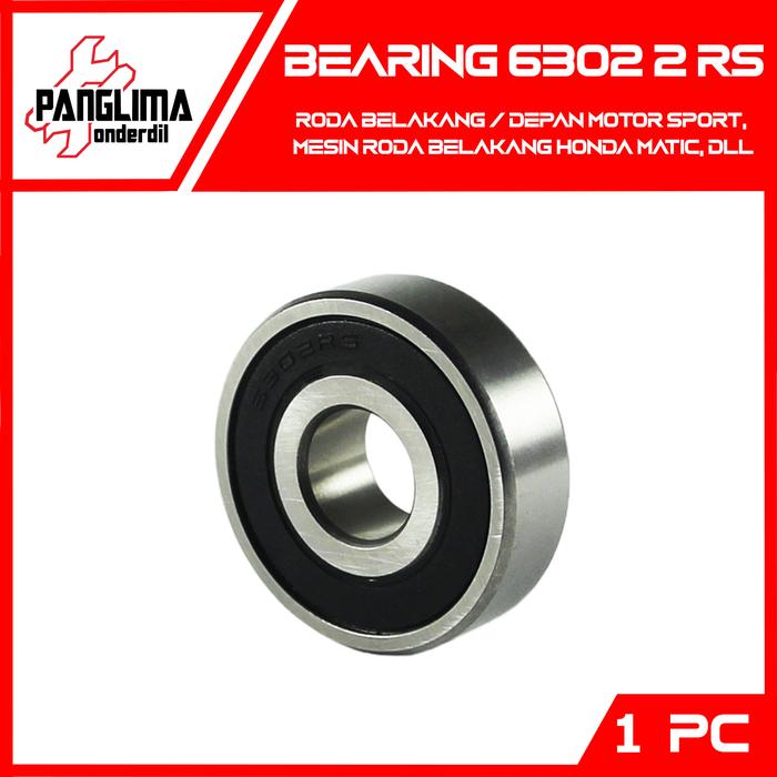 Gambar Bearing 6302 2 2RS Bering-Laher-Laker-Leher Roda Belakang-Depan Sport - Grade B-Random dari Panglima Onderdil undefined Tokopedia