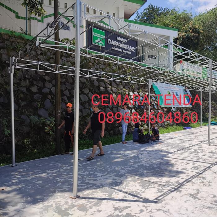Jual Rangka tenda satu set ukuran 4 x 6 meter / tenda besi 4x6 - Kab