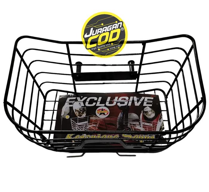 Gambar Keranjang Depan sayur barang Scoopy karbu 2008-2020 Fi Solid Tebal - Hitam dari juragancod official undefined Tokopedia