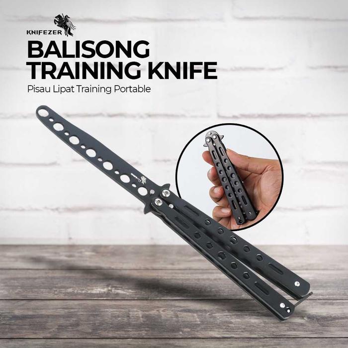 Gambar BALISONG TRAINER KNIFE Pisau Lipat tumpul untuk latihan - Hitam dari Surveogear_NEW undefined Tokopedia