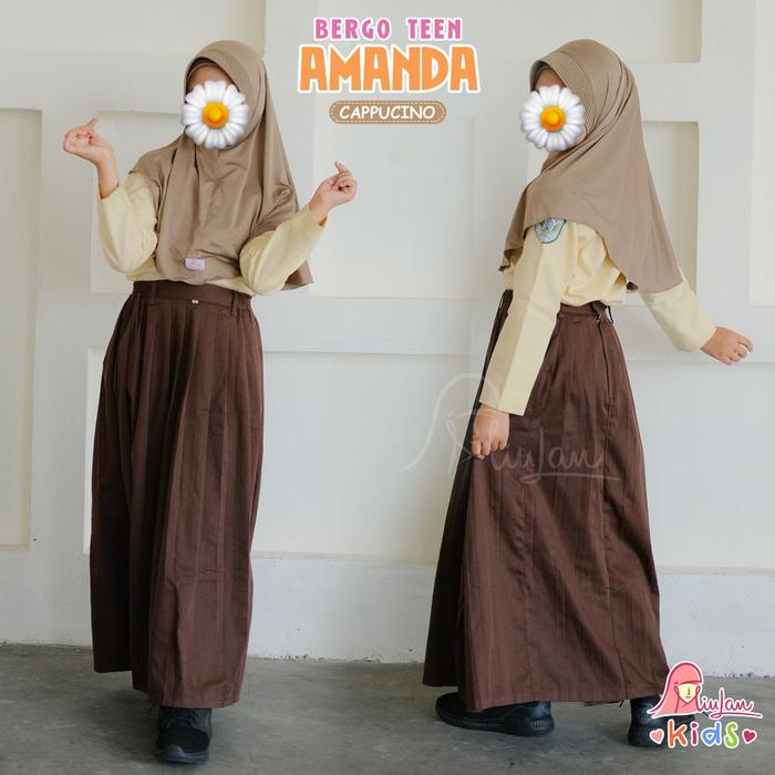 Gambar Bergo AMANDA Teen MiuLan | Bergo Instant Jilbab Hijab Sekolah 8-12 th - cappucino dari Ayasofya Hijab undefined Tokopedia