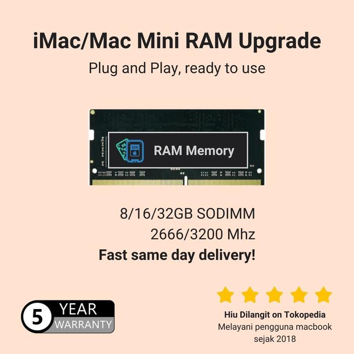 Mac Mini 2018 Memory Jual 8/16/32GB SODIMM DDR4 RAM For Mac Mini