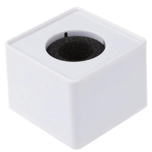 Gambar ABS Mic Square for Microphone Interview/Cube Logo Station BLACK/WHITE - Putih dari MAF MART INDO undefined Tokopedia