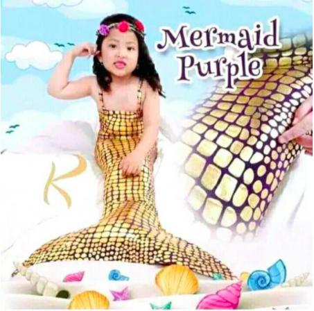 Gambar kostum mermaid Rainbow putri duyung anak baju renang anak - Gold, S dari KH3 Masugi77 undefined Tokopedia