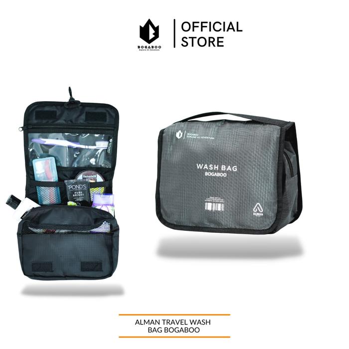 Gambar Travel Wash Bag Bogaboo Seri ALMAN - Tas Perlengkapan Mandi -Tas Cosme - Abu-abu dari EL ADVENTURE_NEW undefined Tokopedia