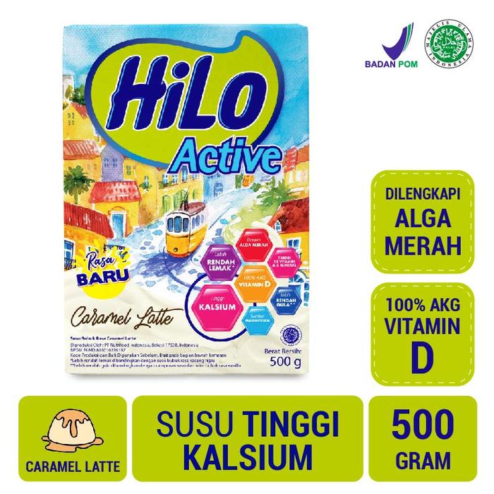 Gambar Hilo Active Vanilla 500 gram - Susu Tinggi Kalsium Rendah Lemak - caramel latte dari Kivara Store undefined Tokopedia