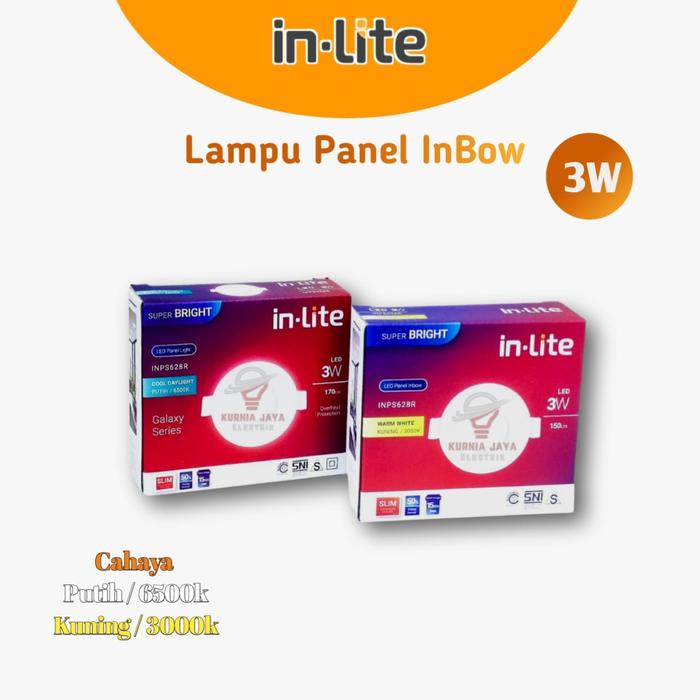 Gambar INLITE Downlight Panel Light LED Inbow 3w Bulat INPS628R - Putih dari Kurnia Jaya Electric undefined Tokopedia