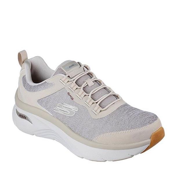 Jual SKECHERS ARCH FIT SLIP ON D'LUX MEN'S FITNESS SHOES TAUPE