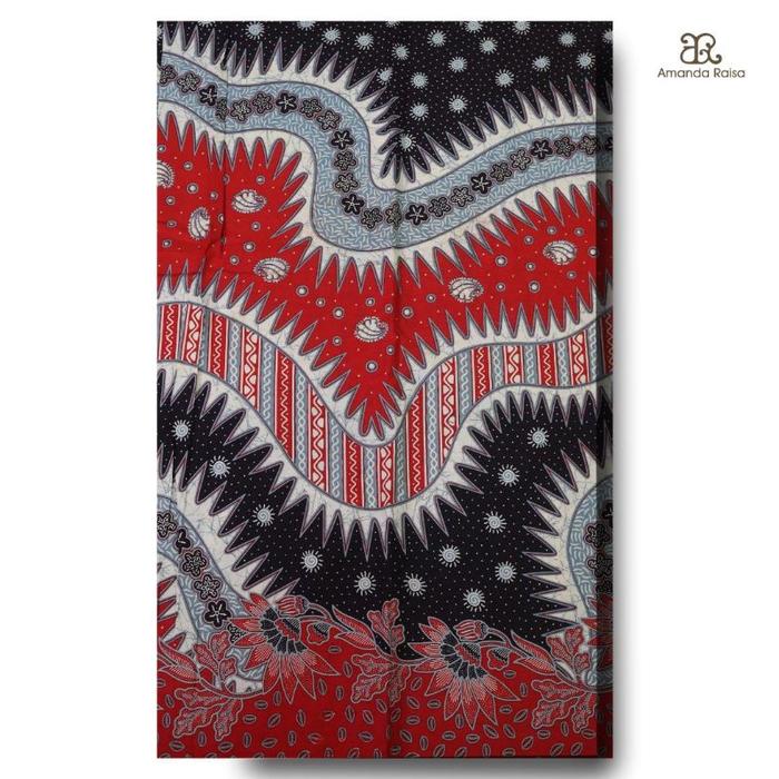 Gambar Kain Batik Meteran Potongan Motif Kembang Ri - Merah Cabe, 0.5 meter dari Batik Amanda Raisa undefined Tokopedia