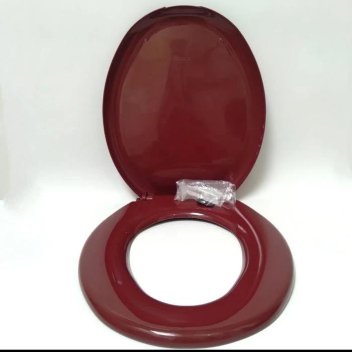 Gambar Tutup Toilet Cover Closet Kloset WC Duduk Model Toto Tebal Techplas - Merah dari Grosir Anx 1 undefined 5 Tokopedia