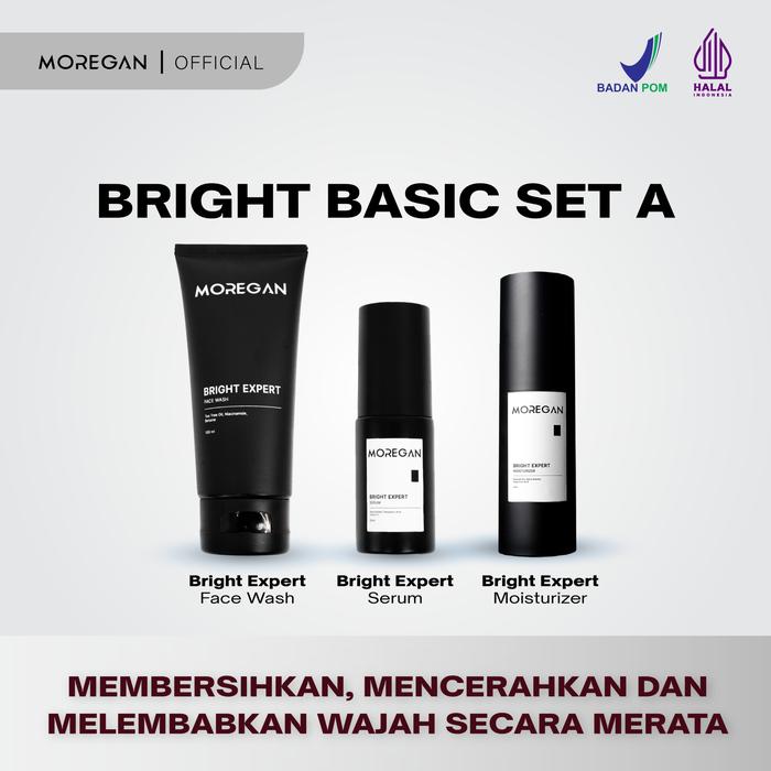 Gambar MOREGAN BRIGHT BASIC PACKAGE | PAKET BASIC | PEMBERSIH WAJAH PRIA - BRIGHT BASIC A dari Moregan Official undefined Tokopedia