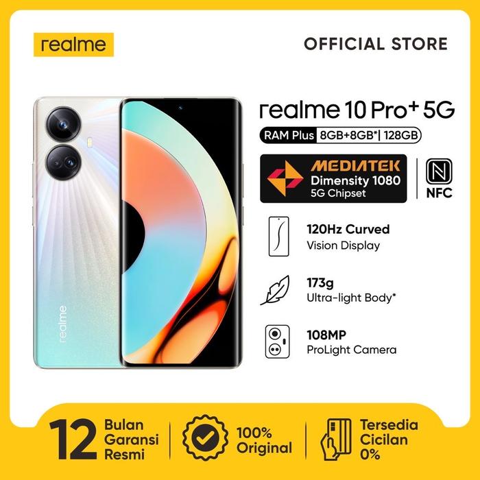 Gambar Realme 10 Pro+ 5G RAM 8+ 8/128GB Garansi Resmi Indonesia - HyperSpace dari RPGadget undefined Tokopedia