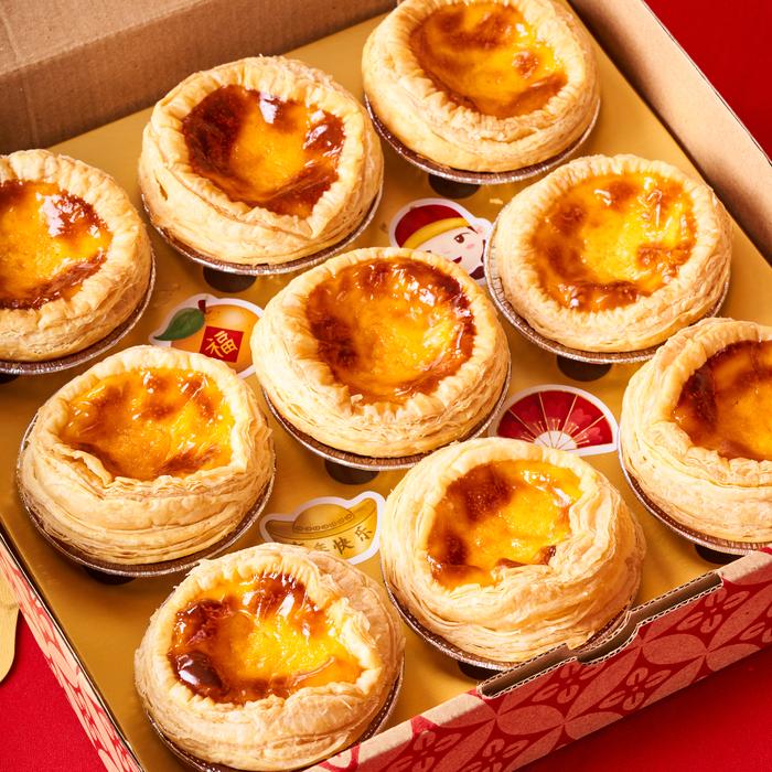 Gambar Holyegg Hampers Imlek CNY lunar Portuguese Egg Tarts 1 box isi 9 pcs - Original, Plastik Bening dari Holyegg undefined Tokopedia