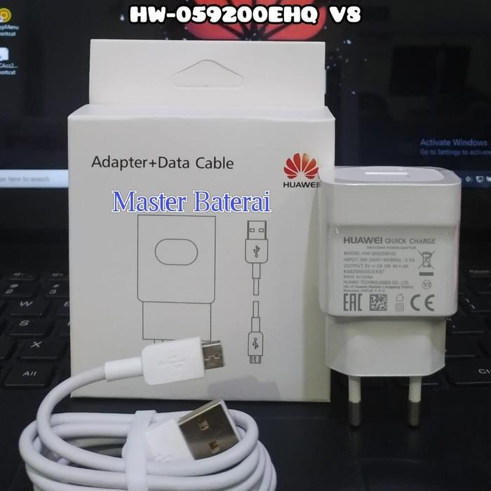 Gambar Charger Huawei Honor 7A 7S 7X 8A 8X Tipe Micro 2.A / Casan ORIGINAL - Putih, fastcharging V8 dari Master Baterai undefined Tokopedia