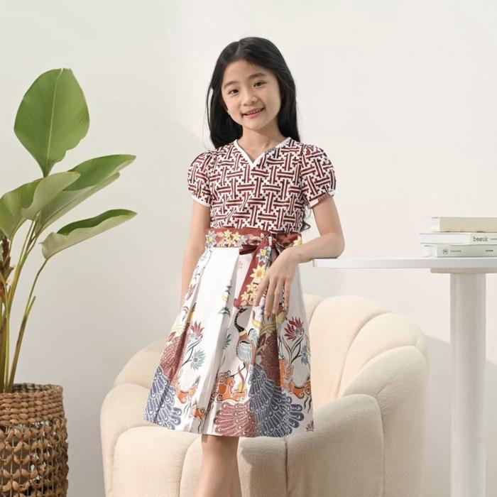 Gambar Baju batik anak modern / dress anak perempuan / kemeja anak laki cowok - DRESS WL - 3301, 2 dari Pikoiid undefined Tokopedia