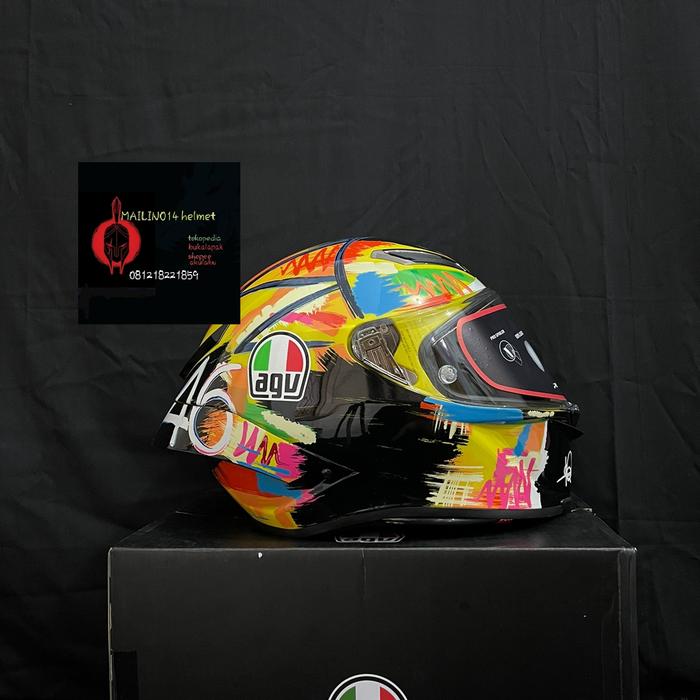 agv pista gp r wintertest 2019 K3 Helmet - Rossi Winter Test protection profile and the protective visor allow K3 to obtain the strict ECE22.06 homologation AGV K3 Helmet - Rossi