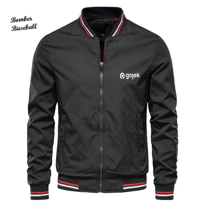 Gambar Jaket Ojek Original Pria / Jaket Baseball Driver Ojol Gojek Thailand - Hitam, S dari Julyshooppp undefined Tokopedia