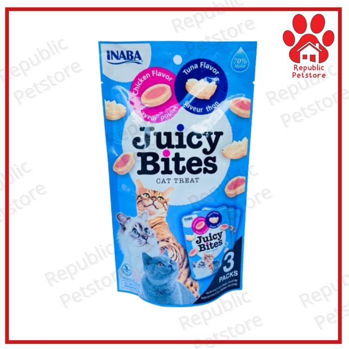 Gambar Juicy Bites Ciao Cat INABA Isi 3 Packs - Cat Snack Cemilan Kucing - Tuna Chicken dari Republic Petstore undefined Tokopedia