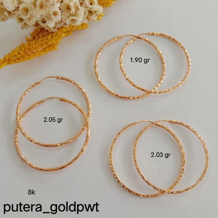 Gambar Anting jipsi emas asli kadar 8K/37.5% dari Putera Purwokerto undefined Tokopedia