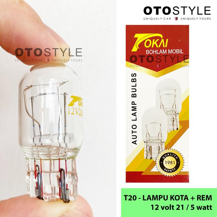 Gambar Bohlam KOITO 12V-21/5W T20 Bolam Lampu Colok Tusuk Besar Kaki 2 kota - Tokai dari otostyle undefined Tokopedia