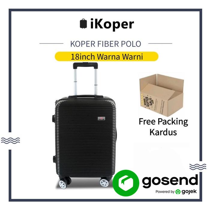 Gambar Koper 18 Inch Polo koper Size Koper Fiber Koper Import Koper Murah - Hitam dari polo official shop undefined Tokopedia