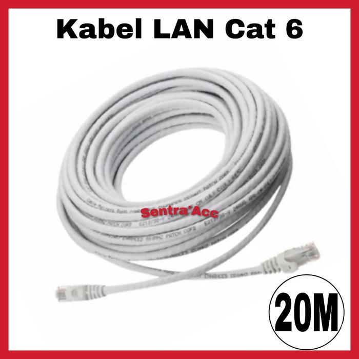 Jual Kabel LAN cat 6 20m / Ethernet Cable 20 M / Kabel Lan 20meter ...