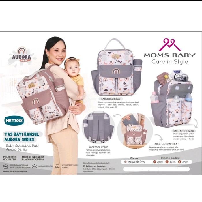 Gambar Mom's Baby Tas Ransel Bayi Besar Aurora Series Diaper Bag dari My Newborn undefined Tokopedia