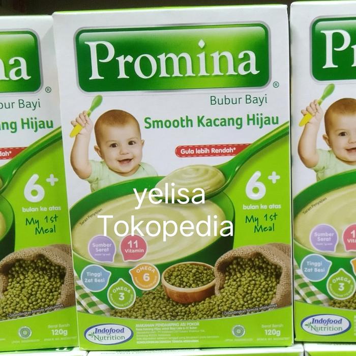 Gambar Promina Bubur Bayi Smooth Kacang Hijau (6+ bulan) 120gr dari yelisa27 undefined Tokopedia
